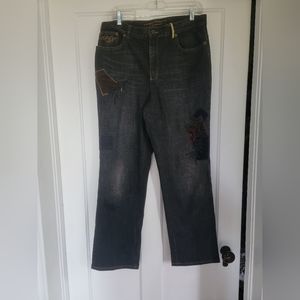 Lauren Jean Co. Patch work jeans